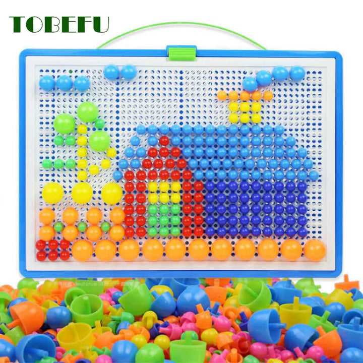 Mushroom Nail Beads 3D Puzzle Games Children Educational Toys