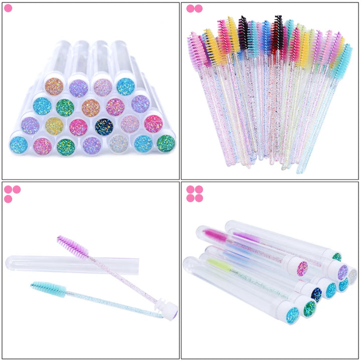 20Pcs Dust-Proof Eyelash Brush Tube