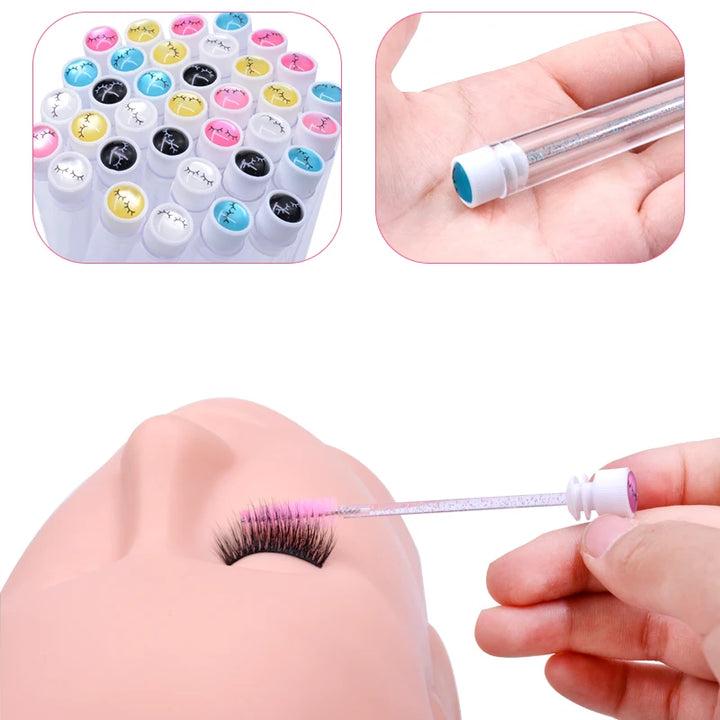 20Pcs Dust-Proof Eyelash Brush Tube