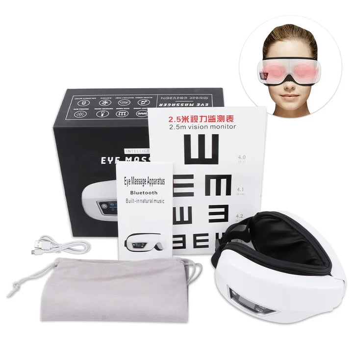 Eye Massager 6D Smart Airbag Vibration Bluetooth Hot Compress