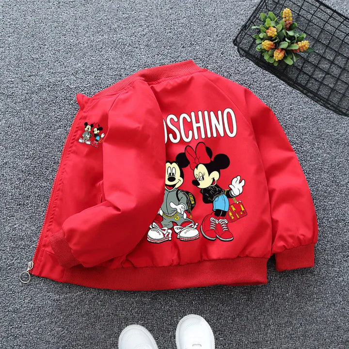 Mickey Minnie Mouse Print Kids Jacket