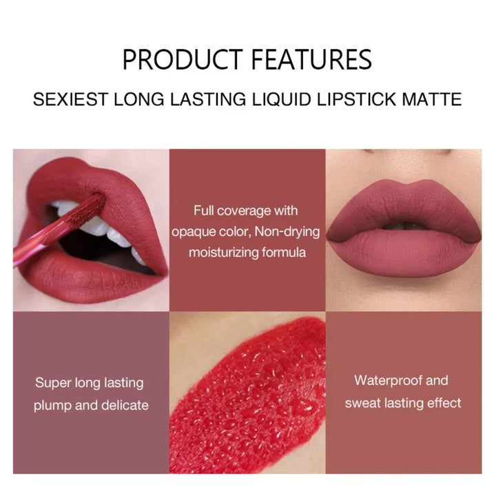 Sexy Long-Lasting Velvet Matte Liquid Lipstick