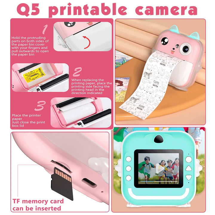 Instant Print Kids Thermal Camera 32G Memory Card