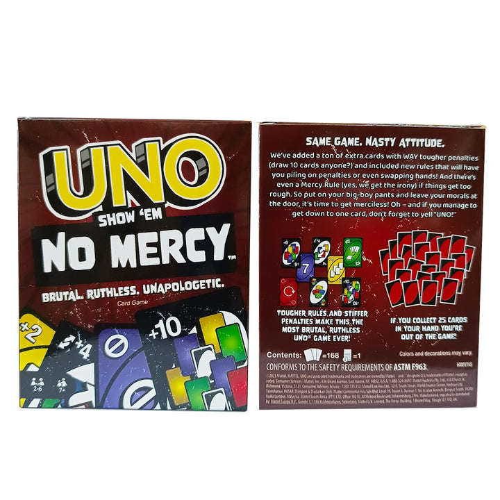 Uno No mercy Game Board Family Entertainment Card Toys