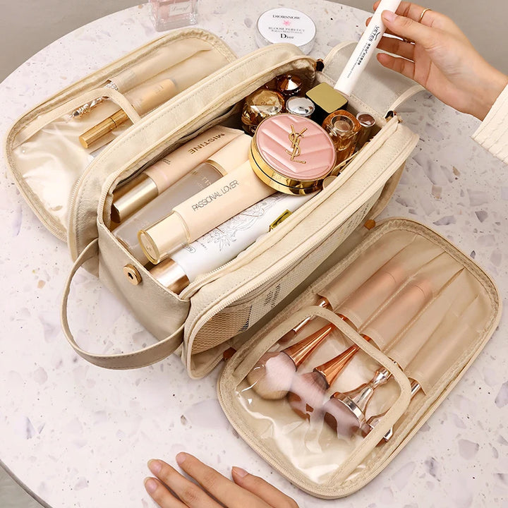 Waterproof PU Cosmetic Bag Portable Travel Makeup Bag