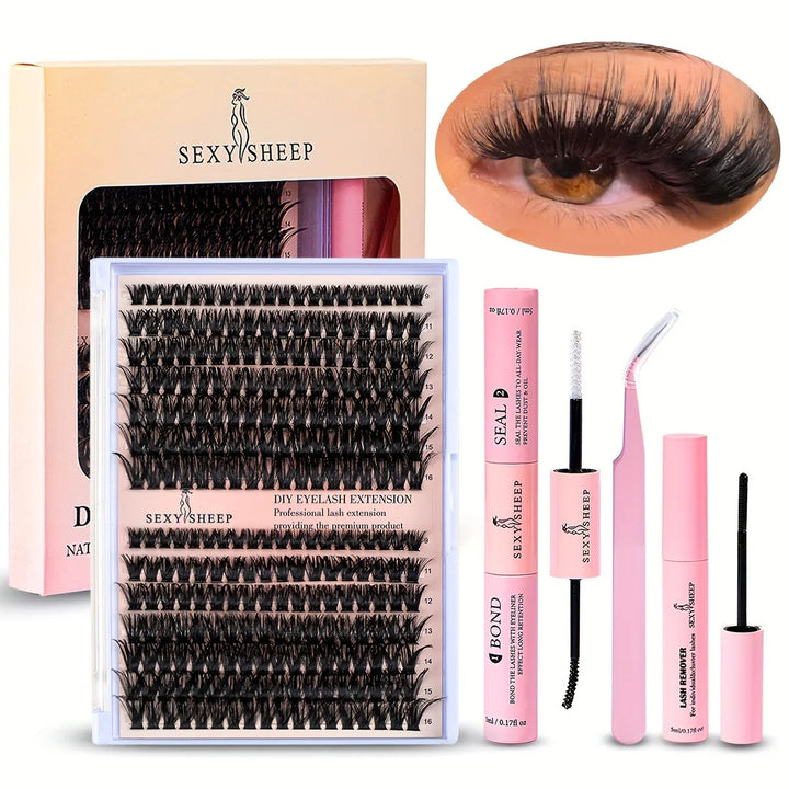 Lash Extension Kit: 280 pcs Individual Clusters