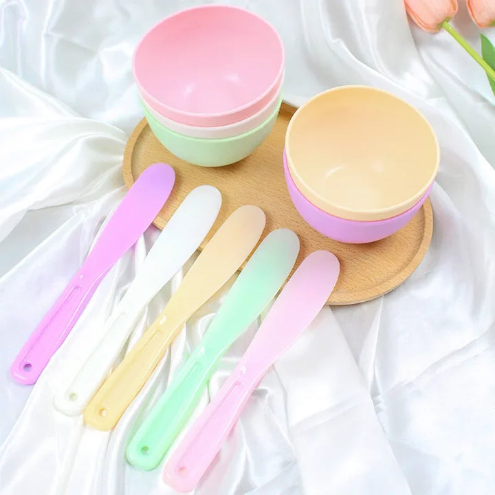 Colorful Silicone Face Mask Bowl Mixing Set