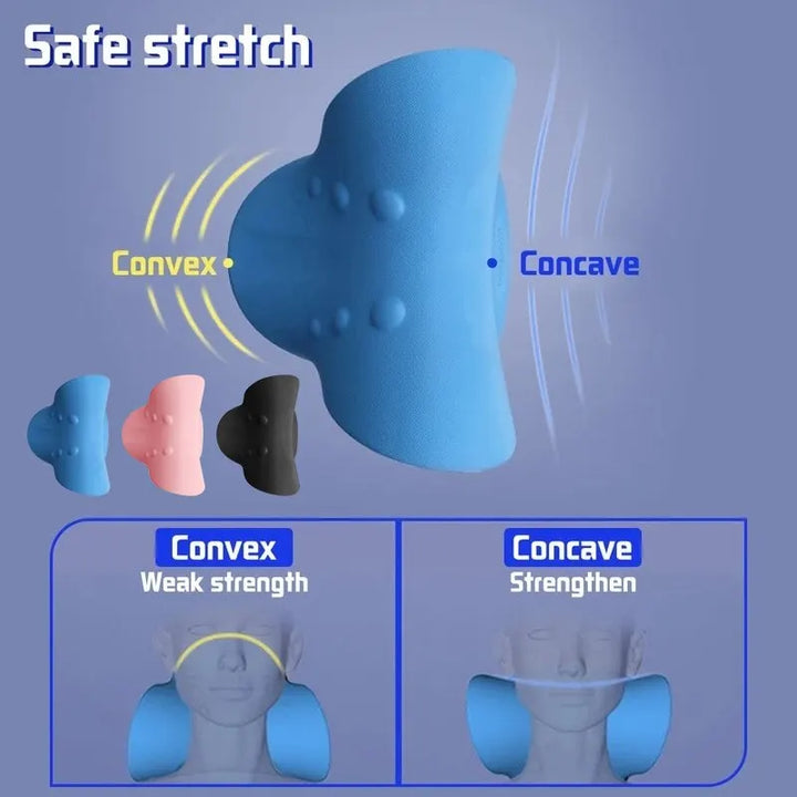 Neck Shoulder Relaxer: Cervical Traction Device & Chiropractic Pillow for Pain Relief and Spine Alignment