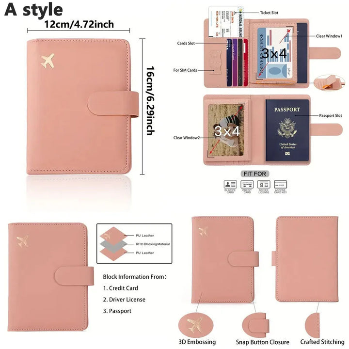 Leather Passport Holder Covers Case