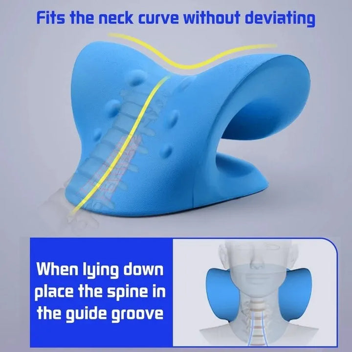 Neck Shoulder Relaxer: Cervical Traction Device & Chiropractic Pillow for Pain Relief and Spine Alignment