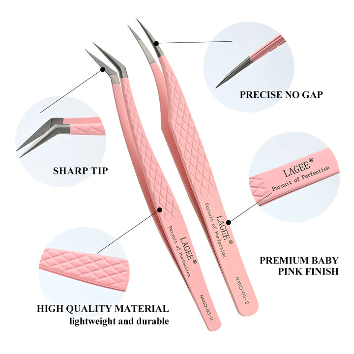 Fiber Tip Eyelash Extension Tweezers