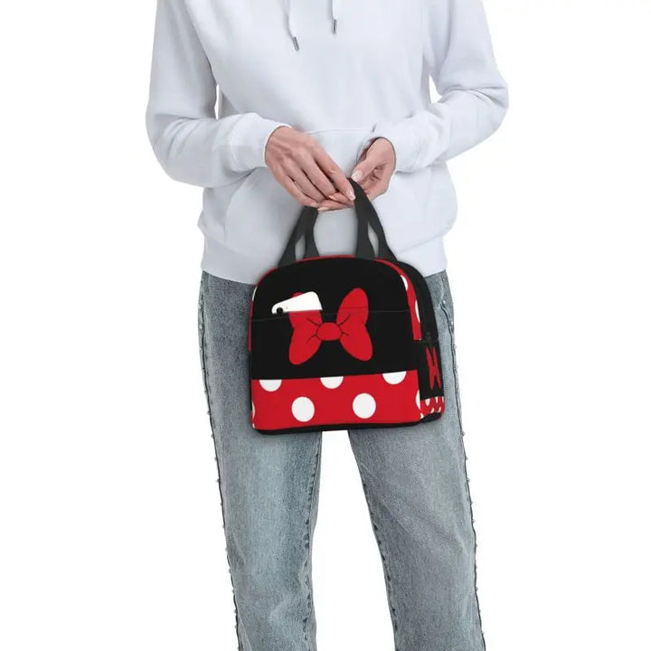 Cartoon Minnie Lunch Boxes Waterproof Insulated Lunch Bag Kids School