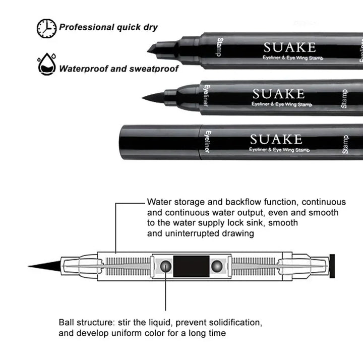 2-in-1 Winged Stamp Liquid Eyeliner Pen