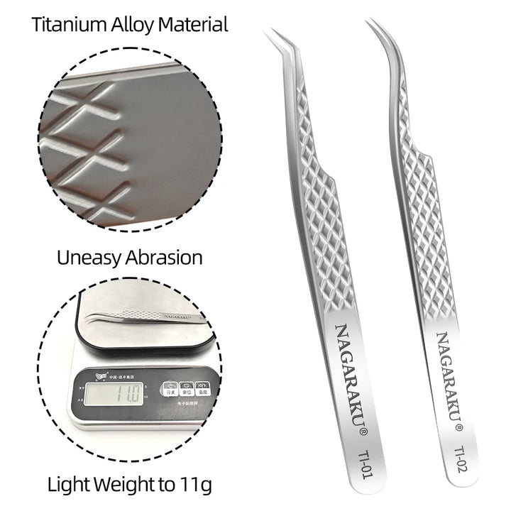 Stainless Steel Eyelash Extension Tweezers