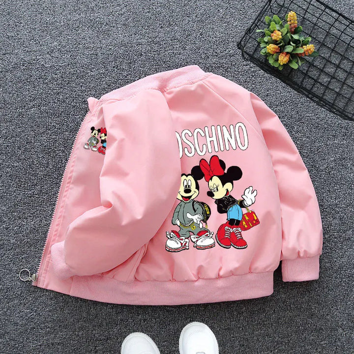 Mickey Minnie Mouse Print Kids Jacket