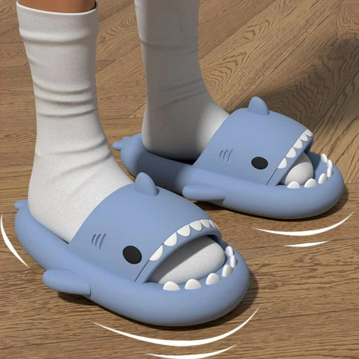 Girls Boys Shark Pattern Slippers Cute Cartoon Non-slip Sandals