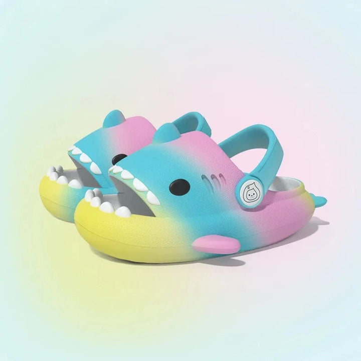 Girls Boys Shark Pattern Slippers Cute Cartoon Non-slip Sandals