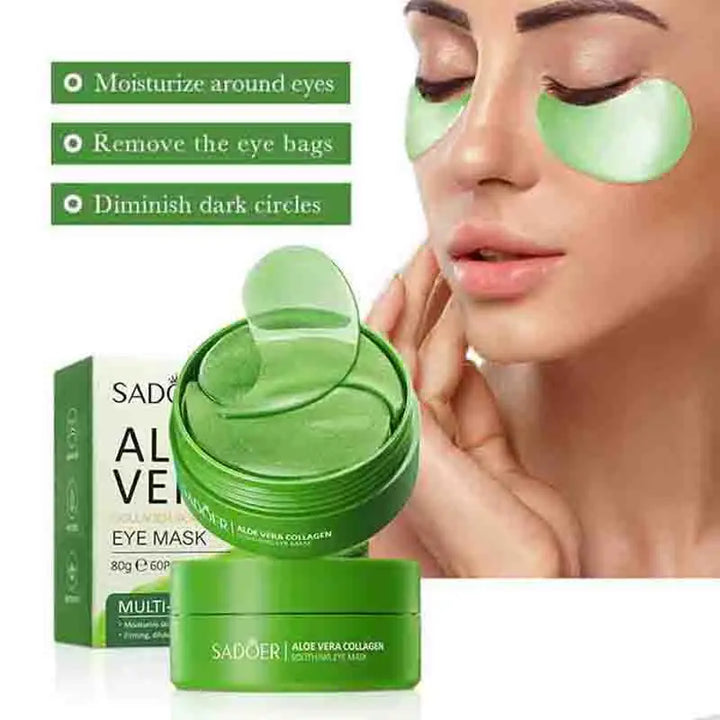 60pcs Aloe Vera Collagen Eye Mask