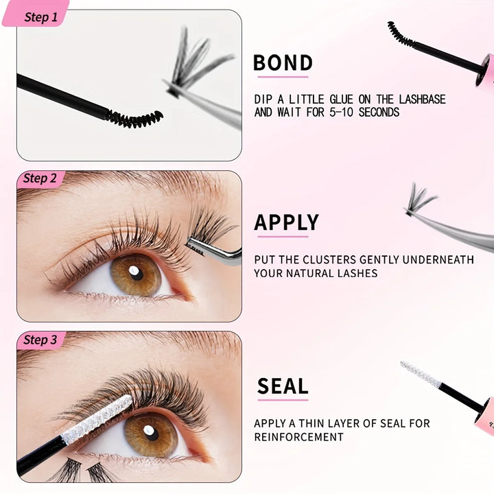 Lash Extension Kit: 280 pcs Individual Clusters