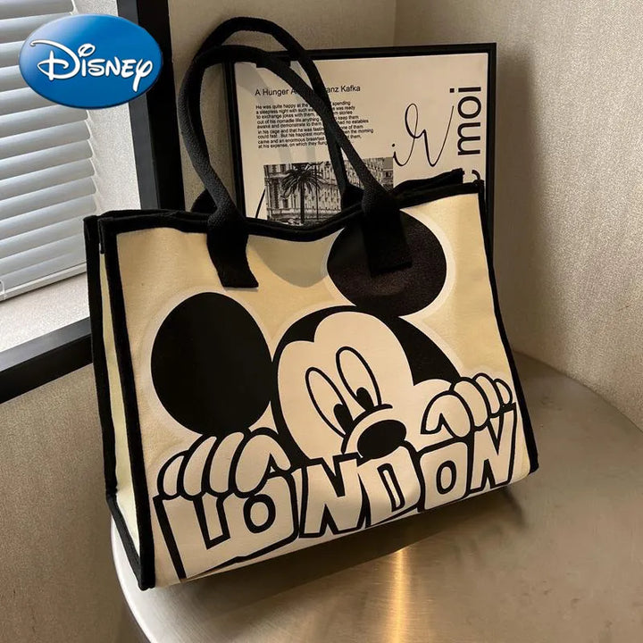 Disney Mickey Canvas Shoulder Bag Large Capacity Mommy Bag