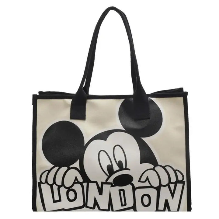 Disney Mickey Canvas Shoulder Bag Large Capacity Mommy Bag